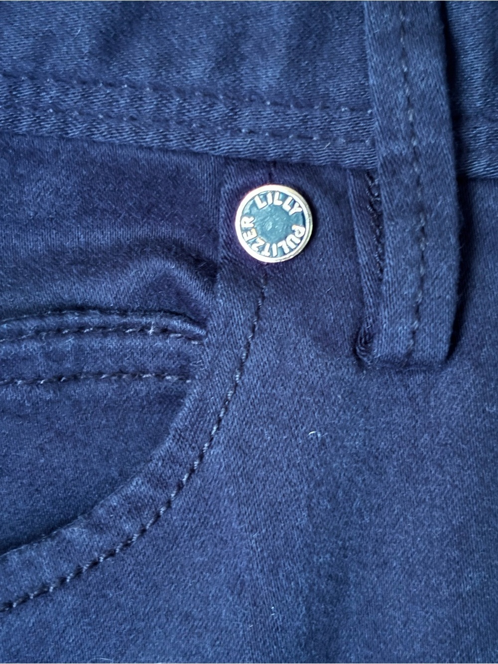 Lilly Pulitzer Worth Skinny Midnight Navy Pants, Size 8 - Picture 4 of 11